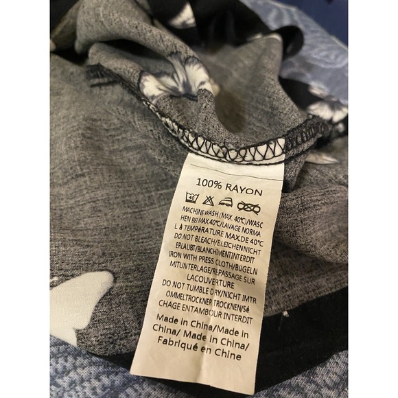 Ekouaer Ladies Size XL Butterfly Top White Black Short Sleeve - Picture 5 of 8